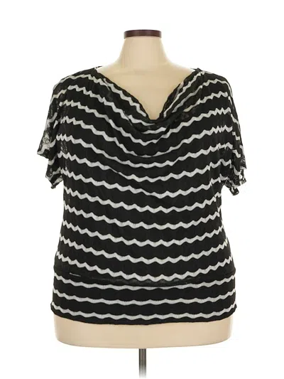 Pre-owned Ny Collection Short Sleeve T-shirt In Black