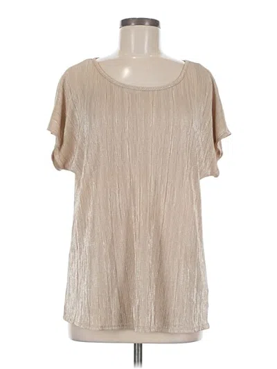 Pre-owned Ny Collection Short Sleeve T-shirt In Brown