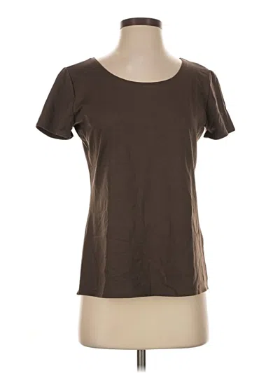 Pre-owned Ny Collection Short Sleeve T-shirt In Brown