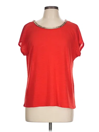 Pre-owned Ny Collection Short Sleeve T-shirt In Red