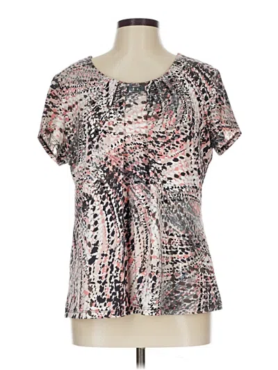 Pre-owned Ny Collection Short Sleeve T-shirt In Silver