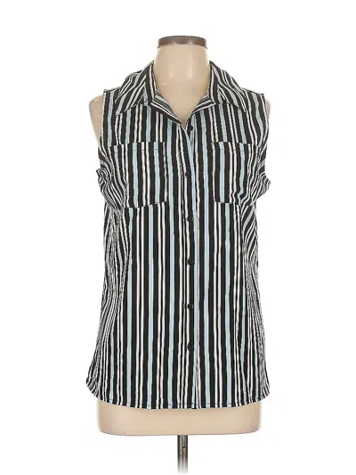 Pre-owned Ny Collection Sleeveless Blouse In Black