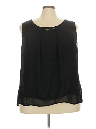 Pre-owned Ny Collection Sleeveless Blouse In Black