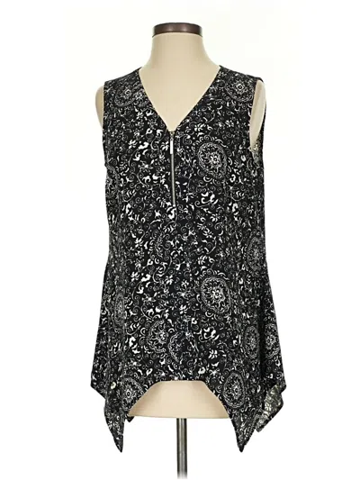 Pre-owned Ny Collection Sleeveless Blouse In Black