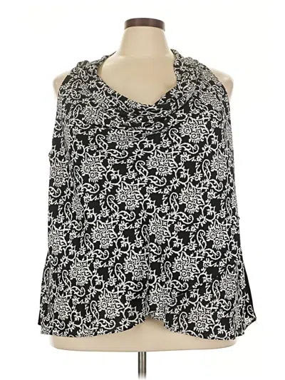 Pre-owned Ny Collection Sleeveless Blouse In Black
