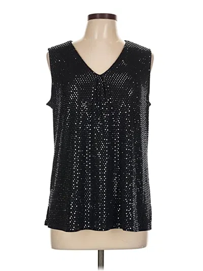 Pre-owned Ny Collection Sleeveless Blouse In Blue