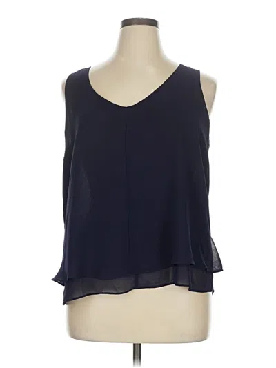 Pre-owned Ny Collection Sleeveless Blouse In Blue