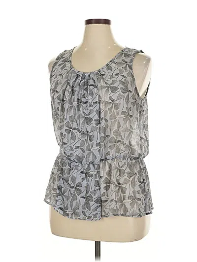 Pre-owned Ny Collection Sleeveless Blouse In Gray