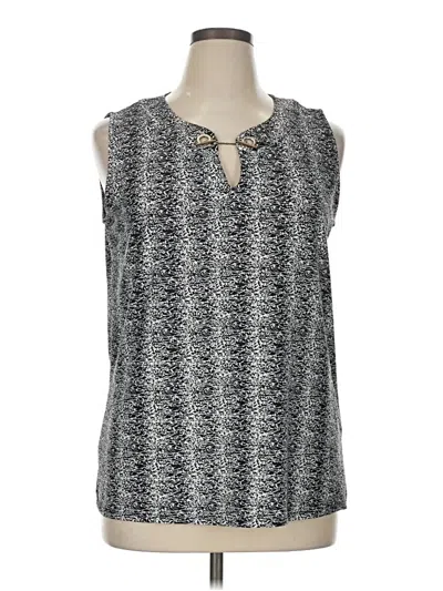 Pre-owned Ny Collection Sleeveless Blouse In Gray