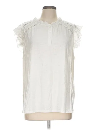Pre-owned Ny Collection Sleeveless Blouse In Ivory