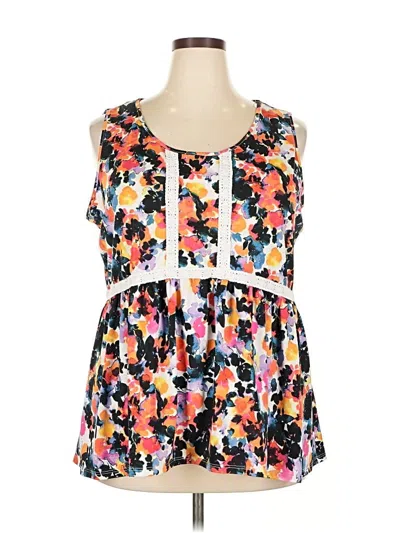 Pre-owned Ny Collection Sleeveless Blouse In Orange