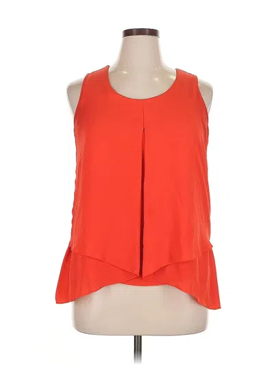 Pre-owned Ny Collection Sleeveless Blouse In Red