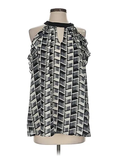 Pre-owned Ny Collection Sleeveless Blouse In Silver