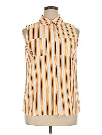 Pre-owned Ny Collection Sleeveless Blouse In Yellow