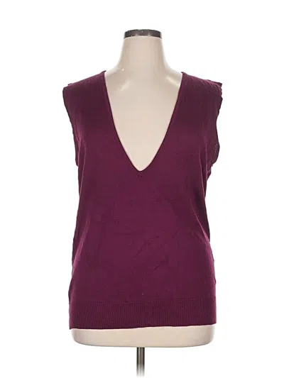 Pre-owned Ny Collection Sleeveless T-shirt In Burgundy