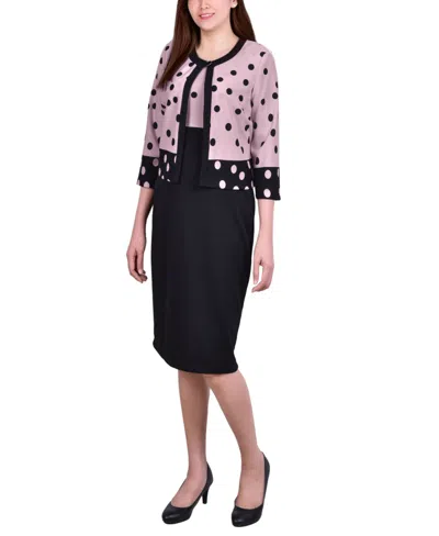 Ny Collection Women's 3/4 Sleeve Two Piece Dress Set In Katiya