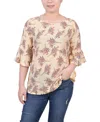 NY COLLECTION WOMEN'S BELL SLEEVE BLOUSE