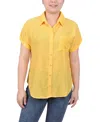 Ny Collection Women's Short Extended Sleeve Blouse In Samoan Sun