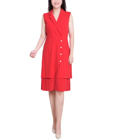 Ny Collection Women's Sleeveless Dress In Red