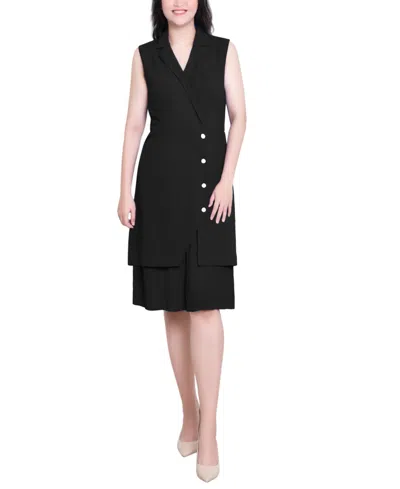 Ny Collection Women's Sleeveless Skirt Dress In Black