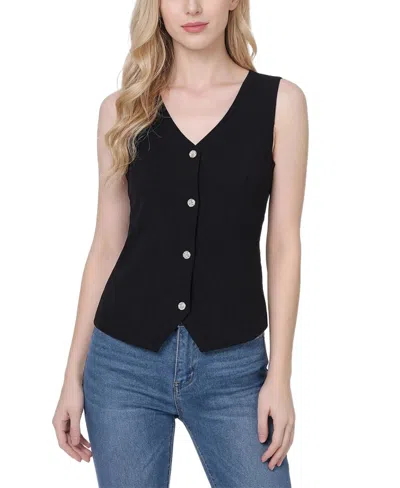 Ny Collection Women's Sleeveless V-neck Vest In Animal Print