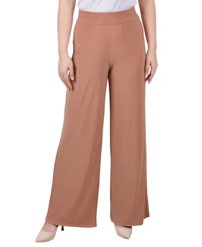 NY COLLECTION WOMEN'S WIDE LEG PULL ON PANTS