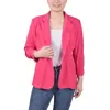 Ny Collection Womens Office Business One-button Blazer