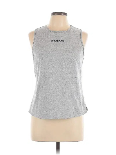 Pre-owned Ny Jeans Sleeveless T-shirt In Silver
