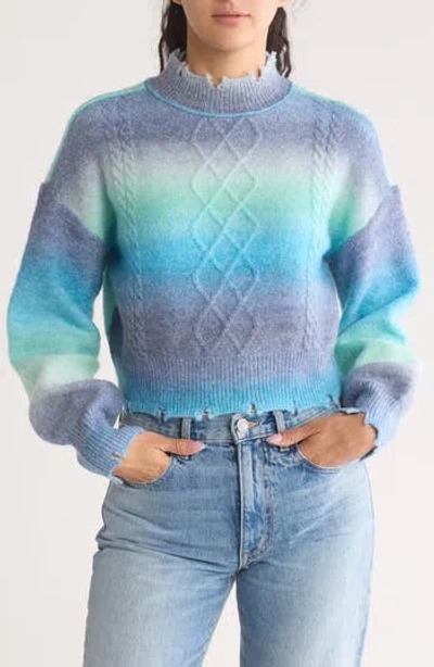 Nyc Knits By The Sweater Dept Space Dye Pullover In Blue Combo