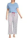 Nyc Underground Plus Womens Comfy Sleepwear Pajama Bottoms In Multi