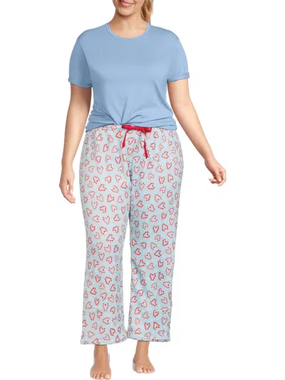 Nyc Underground Plus Womens Comfy Sleepwear Pajama Bottoms In Multi