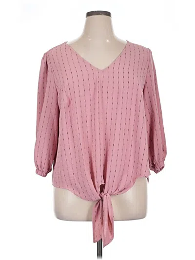 Pre-owned Nycc 3/4 Sleeve Blouse In Pink