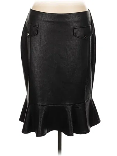 Pre-owned Nycc Faux Leather Skirt In Black