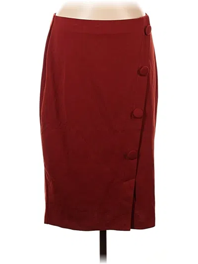 Pre-owned Nycc Formal Skirt In Burgundy