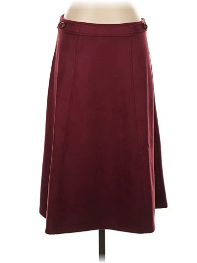 Pre-owned Nycc Formal Skirt In Burgundy