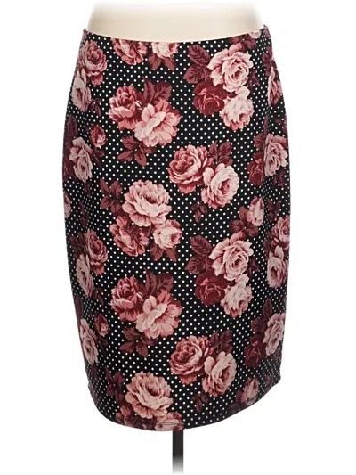 Pre-owned Nycc Formal Skirt In Burgundy