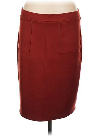 Pre-owned Nycc Formal Skirt In Burgundy