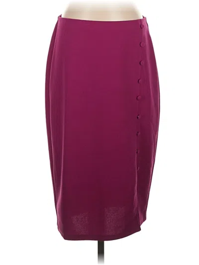 Pre-owned Nycc Formal Skirt In Burgundy