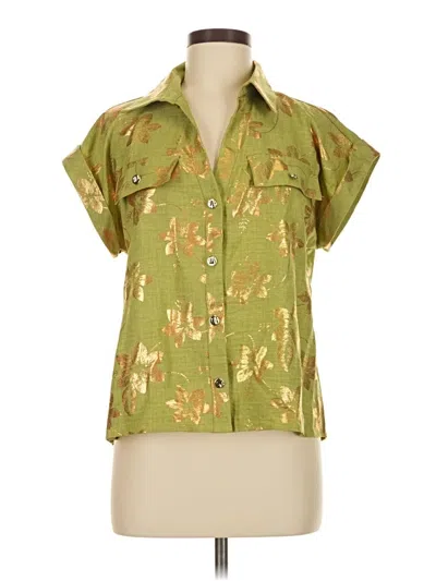 Pre-owned Nycc Short Sleeve Blouse In Green
