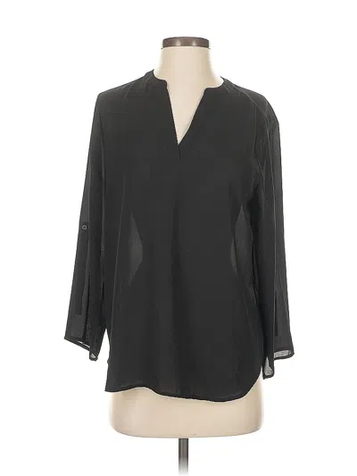 Pre-owned Nydj 3/4 Sleeve Blouse In Black
