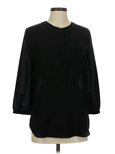 Pre-owned Nydj 3/4 Sleeve Blouse In Black