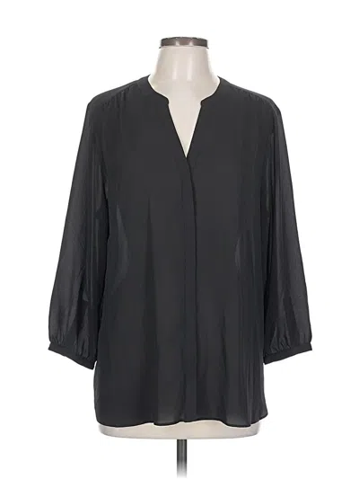 Pre-owned Nydj 3/4 Sleeve Blouse In Black