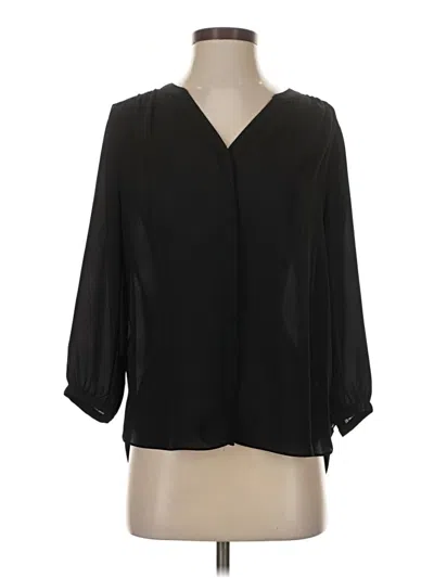 Pre-owned Nydj 3/4 Sleeve Blouse In Black