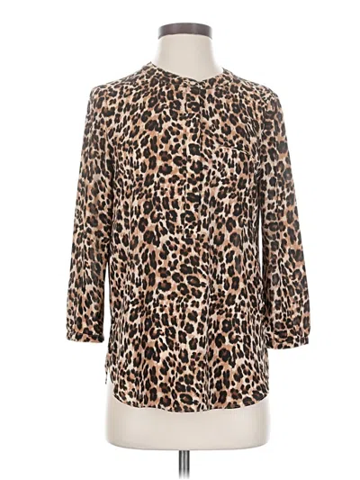 Pre-owned Nydj 3/4 Sleeve Blouse In Black