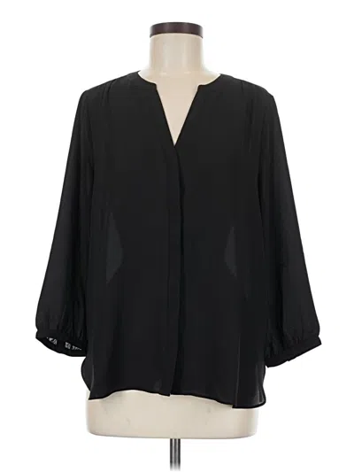 Pre-owned Nydj 3/4 Sleeve Blouse In Black