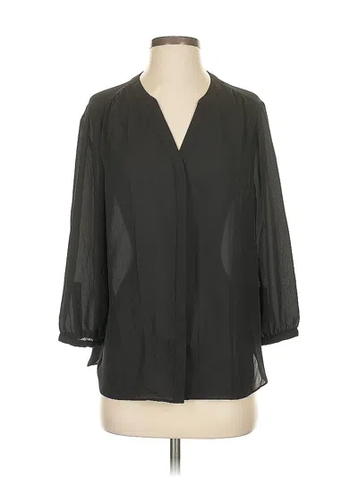 Pre-owned Nydj 3/4 Sleeve Blouse In Black