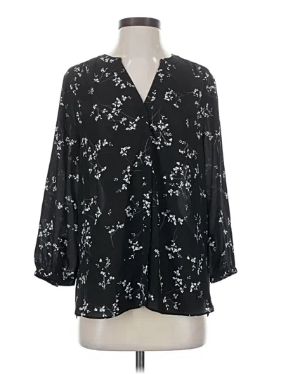 Pre-owned Nydj 3/4 Sleeve Blouse In Black