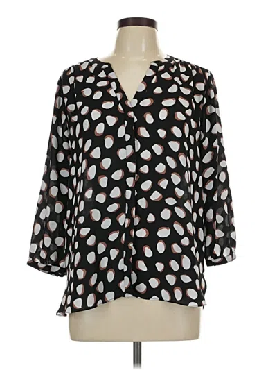 Pre-owned Nydj 3/4 Sleeve Blouse In Black