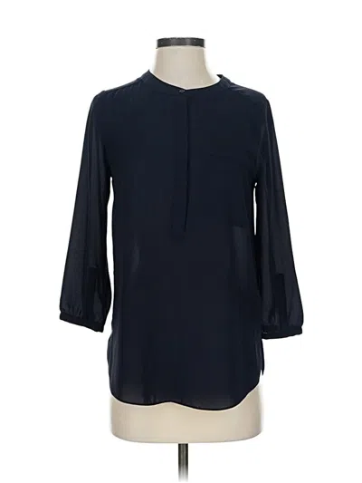 Pre-owned Nydj 3/4 Sleeve Blouse In Blue