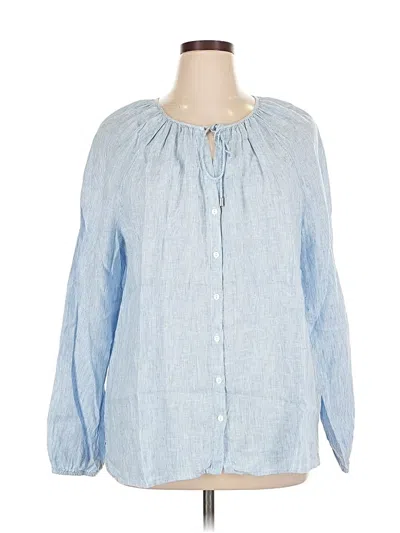 Pre-owned Nydj 3/4 Sleeve Blouse In Blue